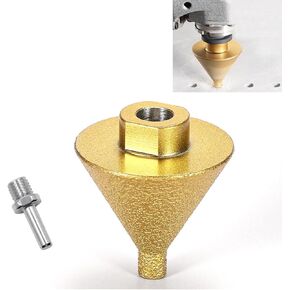 38mm/50mm M10 Diamond Beveling Chamfer Bit, Countersink Drill Bit Shower Porcelain Tile Hole Cutter for Angle Grinders and Existing Holes Enlarging Trimming with 1pcs Thread Adapter (Φ50mm Type1 1pcs) in Saudi Arabia