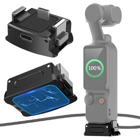 OSMO Pocket 3 Magnetic Charging Adapter Base Aluminum Alloy Type-C Charging Dock Desktop Magnetic Base Bracket with 1/4" for Tripod compatible for DJI OSMO Pocket 3 Accessories