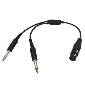5 Pin XLR Connector Dual Twin Plug Male U174 Adapter for Airbus Headset Headphone