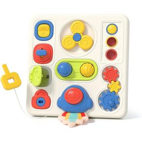 Busy Board Montessori Toys for Toddler Sensory Travel Toys Baby Fidget Board Early Activity Motor Skills Educational Toys for Toddler 2 3 4 5 6 Years Old
