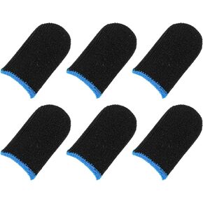 Gaming Finger Sleeves for Touch Screen - Mobile Gaming Finger Covers Protection for Finger Tips - Seamless, Sweatproof Gamer Thumb Protector, 6 Pcs