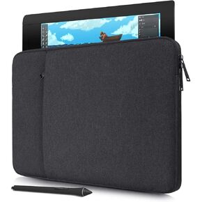 Portable Drawing Tablet Sleeve Carrying Case for HUION KAMVAS 13/KAMVAS 12/ Inspiroy 2 Large, GAOMON PD1161,Huion H610 Pro/ HS610/ H950P, XP-Pen Deco 01 V2/Artist12 Pro, Black