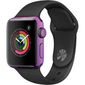 MightySkins Skin Compatible with Apple Watch Series 3 42mm - Purple Lightning | Protective, Durable, and Unique Vinyl Decal wrap Cover | Easy to Apply, Remove, and Change Styles | Made in The USA