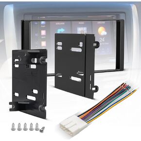 NuIth Double DIN Radio Installation Dash Kit W/Radio Wire Harness Fits for Subaru Forester/Impreza/WRX 2008-2014, Aftermarket Radio Dash Stereo Mounting Installation Trim Bezel Bracket Wire Kits