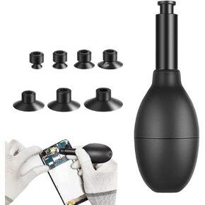 TEQIN Lens Sucker Kit, 8-in-1 Sucker Kit with 7 Interchangeable Strong Suction Cups, Long Anti-Static Pen Manual Vacuum Suction Pen Lens Puller Repair Tool for Watches, Electronic Components