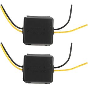 Car Power Filter, Pack of 2 12V Car Radio Stereo Power Supply Relay Capacitor Filter Interference Proof Noises Reduction Reliable Stereo Power Supply Filter for Equalizers Amplifiers