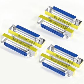 6-Pack DB25 25Pin Female to Female Mini Gender Changer Coupler Adapter RS232 Serial Cable Connector