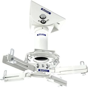 QualGear Pro-AV QG-KIT-VA-3IN-W Projector Mount Kit Accessory Vaulted Ceiling Adapter, 3" 1.5", White