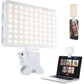80 مصباح سيلفي LED لهاتف iPhone، مصباح هاتف محمول فيجيفيديا مع 3 أوضاع إضاءة، سطوع 2500-9000K CRI95+ لوحة طاقة ملء ضوء للهاتف/الكمبيوتر المحمول/الكمبيوتر اللوحي/مكياج tiktok، مؤتمر الفيديو in Kuwait