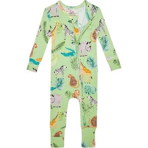 Posh Peanut Convertible Baby Sleepers - Footless Baby Pajamas with 2 Way Zipper for Easy Diaper Changes (2 Years) Safari Animals