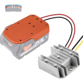 DC 18V to 12V Step Down Converter for Ridgid 18V Battery DC 18V to DC 12V 10A Max 120W for Ridgid Adapter Power Wheel Converter with Upgraded Low Voltage Protection for Golf Rc Car Truck Light