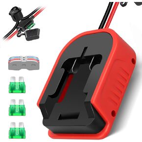 Power Wheel Adapter for Bauer 20V Battery with Fuse & Wire terminals, Work with for Bauer 20V Max Lithium Battery, Power Wheel Battery Converter for Rc Car, Robotics, Rc Truck,DIY use (1 Pack)