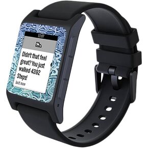 MightySkins Skin Compatible with Pebble 2 SE Smart Watch - Carved Blue | Protective, Durable, and Unique Vinyl Decal wrap Cover | Easy to Apply, Remove, and Change Styles | Made in The USA