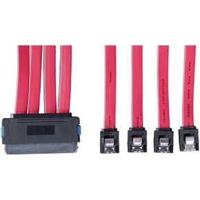 Tripp Lite Internal SAS Cable, 4-in-1 32Pin (SFF-8484) to 4 x 7pin Cable, 20-in. (0.5M)(S502-20N)