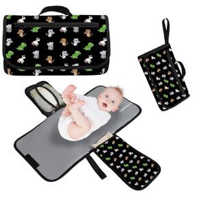 Changing Pad and Diaper Storage - Easy to use - Sleek Waterproof Design - Fits in Back Packs, Stroller etc Easily - Portable Newborn Baby Care Essentials