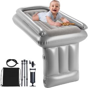 Inflatable Toddler Airplane Bed, Travel Bed for Kids, Kids Airplane Seat Extender, Toddler Blow Up Bed with Sides Pump and Belt