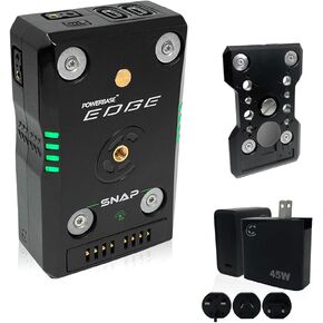 Core SWX Powerbase Edge SNAP 49Wh Smart-Stacking Battery Pack Bundle with Quick Release Plate for Powerbase Edge SNAP Battery and XPD-45 Universal 45W USB-C PD Wall Charger with Cable
