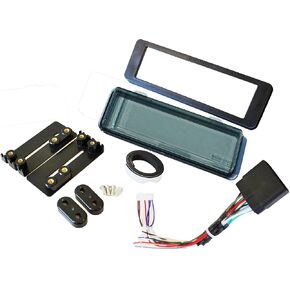 Mount Radio Stereo Install Dash Kit w/Harness and Smoked SPLASHGUARD Tint Fitted for Harley Davidson FLHT