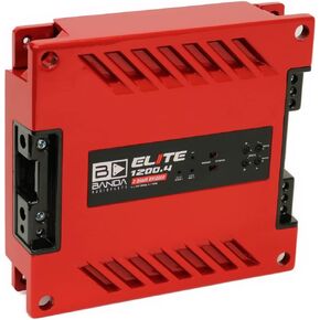 4-Ch. Vehicle Audio Bass Amplifier - 300W D Class High-Powered Mono Bass Amp w/Subsonic Filter & Low Pass Filter Stable @ 1 Ohm, LED Indicators, Sound Specialization, RED - BANDA 1200.41OHMRED