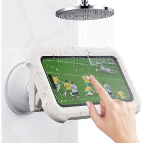 Shower Phone Holder Waterproof,360° Degree Rotating Suction Cup Phone Wall Mount Stand, Repeatable,for Bathroom Mirror Bathtub Kitchen,Shower Accessories for 4-7" Phones in Kuwait