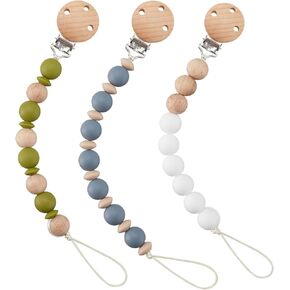 مشابك اللهاية Smlpuame للفتيات الصغيرات وحاملات اللهايات من السيليكون Paci Binky Clips، للأولاد - 3 عبوات in Kuwait