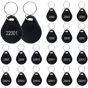 50pcs 26 bit Black Prox Keyfobs Proximity Fob Frequency 125KHZ H-ID Compatible with Prox Key ISOProx 1346 1386 1326 H10301 Format Card Readers, Works with The vast Majority of Access Control Systems
