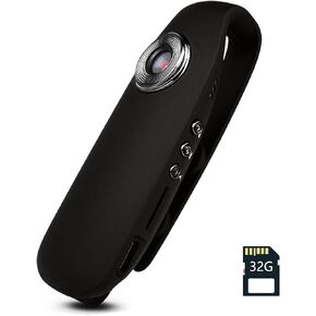 Mini Body Camera,1080P HD Body Cam Audio and Video Recording with 32GB Memory Card,Loop Record & Motion Detection & Wearable Magnetic Clip,Personal Daily Recording,Police Law Enforcement