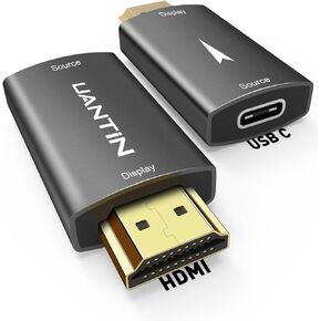 USB C to HDMI Adapter [4K@60Hz] Uni-Directional USB Type-C 3.1 Female to HDMI 2.0 Male Converter Thunderbolt 3/4 for MacBook Pro/Air, Galaxy S23, Dell, HP, Surface - 1 Pack