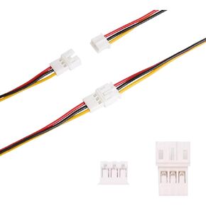 40pcs (20Pairs) JST PH2.0mm 3Pin Mini Micro Male and Female Connection Cable Plug with Terminal Connector Wire Cable 100mm 1007-26AWG