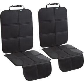 JOYSKY Car Seat Protector for Child Car Seat, Waterproof Car Seat Cover Protector with Non-Slip Backing and Storage Pockets, Full Protection for Vehicle Fabric or Leather Seats, 2 Pack
