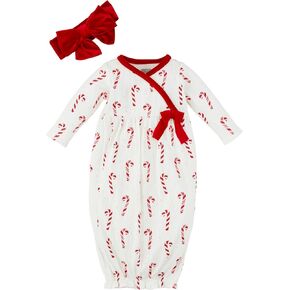 Mud Pie Baby Candy Cane Take-Me-Home Set; 0-3M