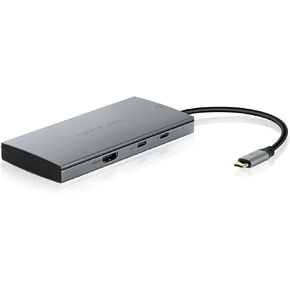 USB C Hub M.2 NVMe/SATA SSD Enclosure, 7 in 1 USB C Docking Station with PD100W HDMI 4K, Multiport Adapter with USB 3.2, SD/TF Card Plot for MacBook Air/Pro Laptop and USB C Devices