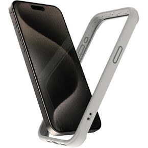 K TOMOTO for iPhone 15 Pro Bumper Case (6.1 Inch), Liquid Silicone Bumper Case [Shock-Absorb] [Raised Edge Protection] [Drop Protection] [Silky and Soft Touch] Frame Bumper Case, Black