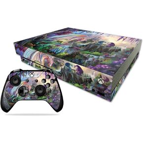 MightySkins Skin Compatible with Microsoft Xbox One X - Dragon Paradise | Protective, Durable, and Unique Vinyl Decal wrap Cover | Easy to Apply, Remove, and Change Styles | Made in The USA