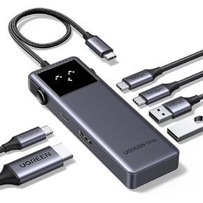 UGREEN Uno 6 in 1 USB-C Hub with 10Gbps USB-C & USB-A Data Ports 4K@60Hz HDMI for MacBook Pro/Air, iPad Pro, Surface, XPS, Thinkpad and More.