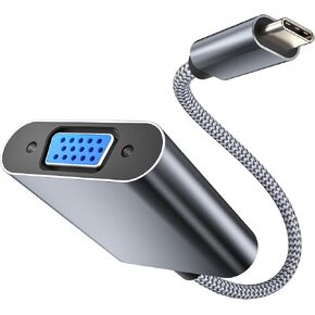 Elebase USB C to VGA Adapter for Monitor,Type-C (Thunderbolt 3/4) to VGA Cable Converter for iPhone 15 Pro/Max,MacBook Pro/Air 2023,iPad Pro,iMac,S24,Dell XPS,Surface Book,HP X360,Projector and More