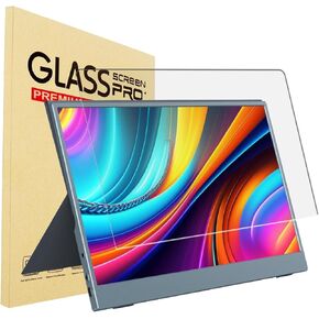YINOVEEN 15.6 Inch Tempered Glass Screen Protector for 15.6" ARZOPA/MNN/KYY/VILVA/ASUS/FANGOR/ViewSonic/QQH Portable Monitor, 9H Hardness