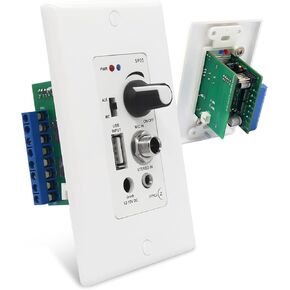 Wall Amplifier Compatible with Bluetooth 4 Channels Volume Control Wall Plate with USB/MIC/AUX(3.5mm) Inputs Terminal Block Connect 4 Speakers