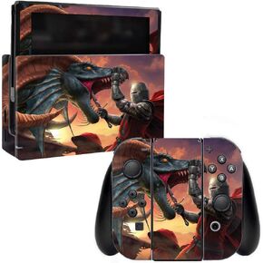 MightySkins Skin Compatible with Nintendo Switch - Dragon Slayer | Protective, Durable, and Unique Vinyl Decal wrap Cover | Easy to Apply, Remove, and Change Styles | Made in The USA