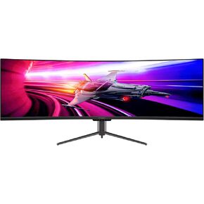 INNOCN 49" Curved Monitor Ultrawide Gaming 120Hz 32:9 QHD 5120 x 1440P Computer Monitor, R1800, 99% sRGB, HDR400, USB Type C, DisplayPort, HDMI, Built-in Speakers, Height/Tilt Adjustable - 49C1R