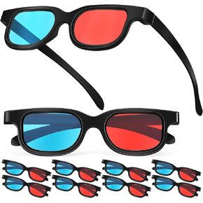 10 Pcs 3 Red- Lens Viewing Glasses Kids Sunglasses Aunglasses for Cinema 3D Lenses Glasses Theater 3D Movie Glasses Game Glasses Lightweight Keyboard Frame