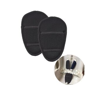 2Pcs Baby Stroller Seatbelt Crotch Cushion Baby Stroller Crotch Pads Universal Cushion Crotch Pads for Infants Child Kids Pram Belt Pads for Baby Stroller, Pushchair (Black)