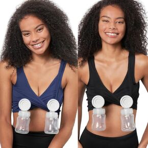 Blue and Black Pumping Bra - Large