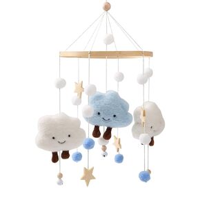 Baby Mobile for Crib Crib Nursery Mobile for Boys Girls Boho Rainbow Nursery Soothe Toy Decor Baby Shower Set for Infant Bedroom Hanging Decoration Toy(Rainbow)