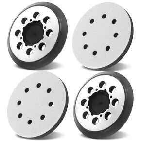 4 PCS 5 Inch Orbital Sander Replacement Pad for Dewalt DWE6421 DWE6423 DCW210B, Hook and Loop Foam Sanding Pads, Metal for Dewalt Sander Parts DWE6421K DWE6423K DW6420 DWE64233 N329079 by 4 Screw Hole
