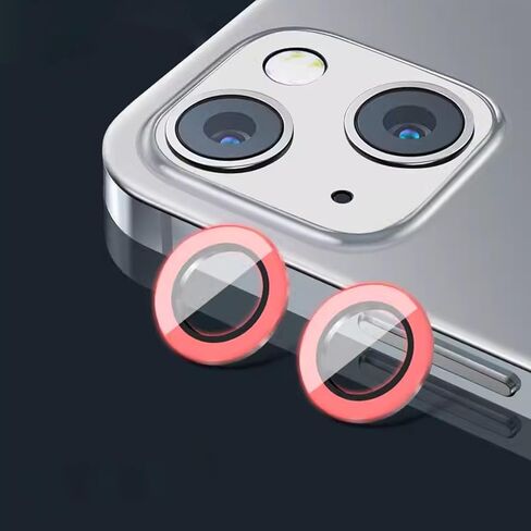 Glow in The Dark Camera Cover Compatible for iPhone 15 Plus/iPhone 15 Luminous Camera Lens Protector Ultra Thin Film Tempered Glass Protector Shockproof Cover Pink in Saudi Arabia