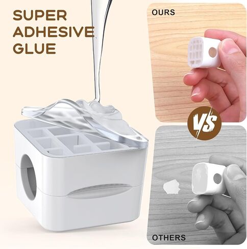 6 Pack Magnetic Cable Clips • Cord Holder Under Desk • Cable Management for Home Office Desk • Phone • Car • Wall • Desktop • Nightstand • Premium Cable Holder (White) in Saudi Arabia
