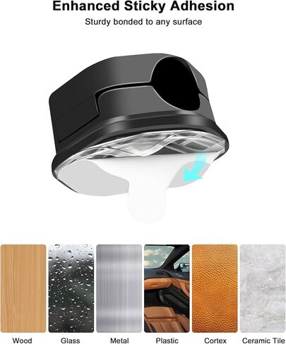 6 Pack Magnetic Cable Clips - Cord Holder - Cord Organizer for Desk - Magnetic Cord Organizer, Adhesive Wire Holder Keeper Organizer for Desk, Nightstand, Phone Charger, Computer, Home, Office, Car in Saudi Arabia