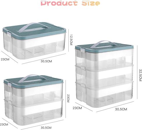 Toys Organizer Storage Case for Lego Box Kids Toy Stackable Building Blocks with Lids Bins Adjustable Lego Storage Containers Plastic Toy Box 3 Layer (Green) in Saudi Arabia