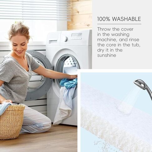 مرتبة سرير الأطفال والرضع - غطاء قابل للغسل بنسبة 100% وجزء أساسي قابل للشطف، مسامي بنسبة 100% - يقلل من خطر الاختناق، مراتب سرير الأطفال، مرحلتين، مرتبة فاخرة 52 بوصة × 27.6 بوصة × 4 بوصة لسرير الأطفال وسرير الأطفال الصغار in Kuwait